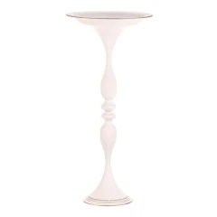 Mísa kovová - na stojanu, 83 cm, aranžovací, barva bílá FUP538