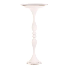 Mísa kovová - na stojanu, 83 cm, aranžovací, barva bílá FUP538
