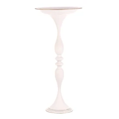 Mísa kovová - na stojanu, 83 cm, aranžovací, barva bílá FUP538
