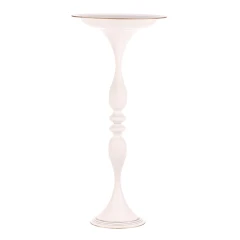 Mísa kovová - na stojanu, 83 cm, aranžovací, barva bílá FUP538