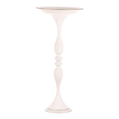 Mísa kovová - na stojanu, 83 cm, aranžovací, barva bílá FUP538