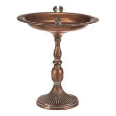 Stojan kovový - 46 cm, aranžovací, s ptáčky, měděný FUP546