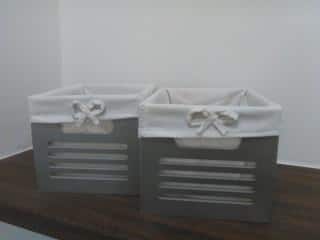 Set boxů Gustav - 2 ks, barva stříbrná č.1