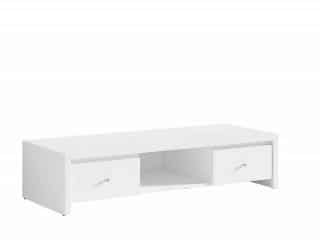 Televizní stolek Karet RTV2S - úchyt stříbrný - bílý