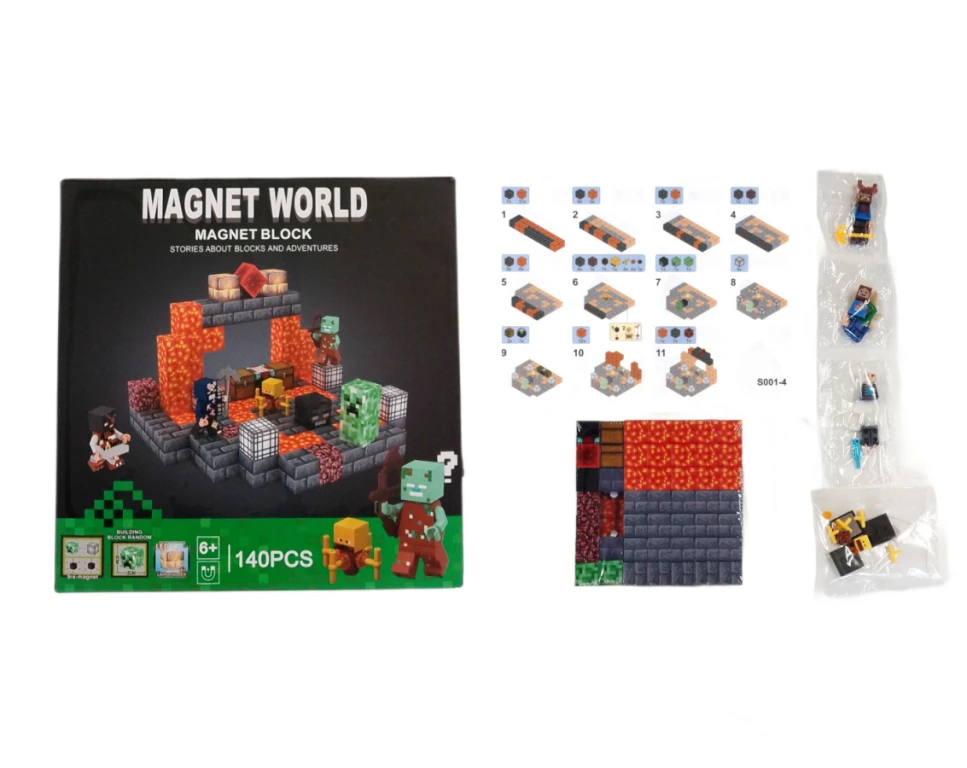 Magnetická stavebnice Minecraft Danger svítící MSTB2224