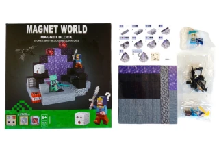 Magnetická stavebnice Minecraft Dragon world svítící MSTB2225