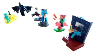 Kolekce figurek Minecraft Portál FIBH2055