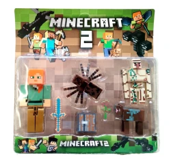 Kolekce figurek Minecraft Alex a Golem FIBH2057