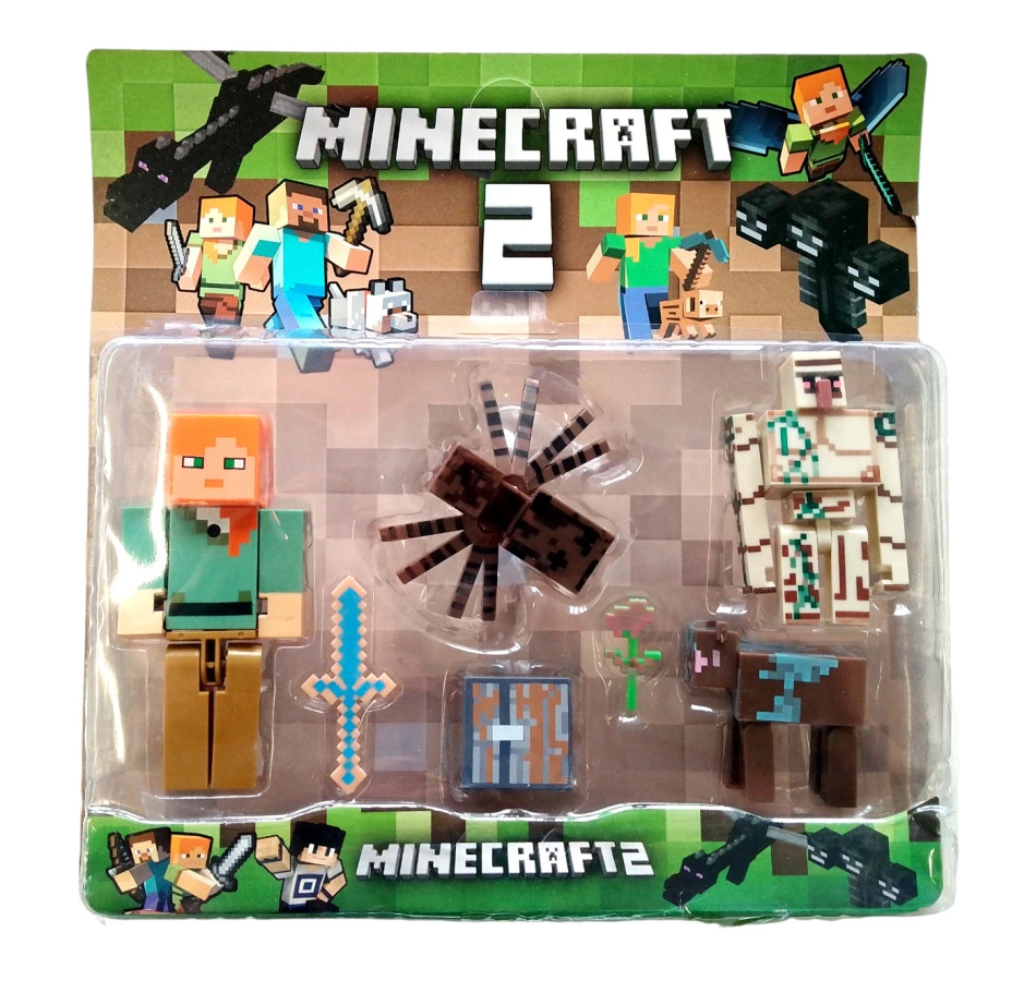Kolekce figurek Minecraft Alex a Golem FIBH2057