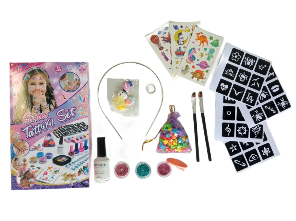 Sada tetování Glitter se šperky a nálepkami KRTB2221