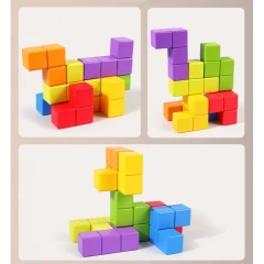 Dřevěné kostky tetris MHBH1184