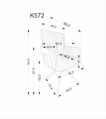 Otočné jídelní křeslo K572 - šedá č.11