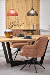 Otočné jídelní křeslo K570 - skořicová č.3