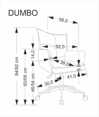 Kancelářská židle DUMBO - šedá č.9
