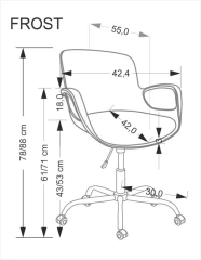 Kancelářská židle FROST - bílá č.7