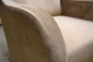 Relaxační křeslo ušák René Mexa Velvet 280 béžové