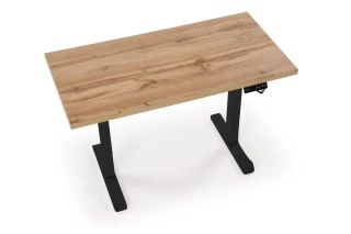 B54 biurko z funkcją regulacji wysokości, blat - dąb artisan, stelaż - czarny (2p=1szt)