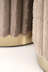 FIDO zestaw 2 puf, cappuccino / złoty (1p=1kpl)