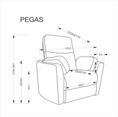 PEGAS fotel wypoczynkowy beżowy (1p=1szt)