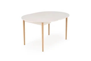 PIVOT stół rozkładany 102-142x102x75 cm, blat - kaszmir, nogi - naturalny (1p=1szt)