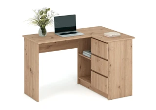 Rohový psací stůl BEGA - dub artisan