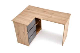 BEGA biurko, dąb artisan / grafitowy (2p=1szt)