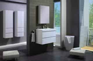 Závěsná koupelnová skříňka Como B60 bílá