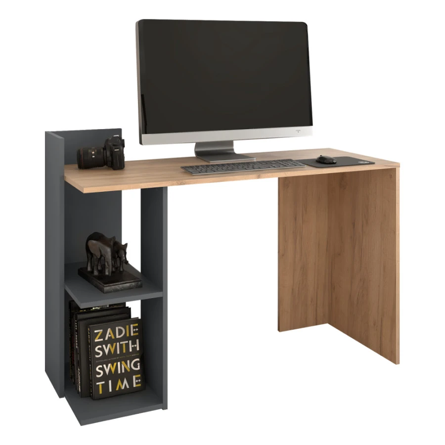 PC stůl ZINO NEW - dub craft /grafit