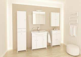 Koupelnová skříňka s umyvadlem Tania D45 bílý lesk