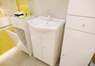 Koupelnová skříňka s umyvadlem Tania D45 bílý lesk