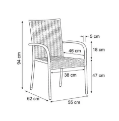 Zahradní židle AZC-S2113 BK č.9