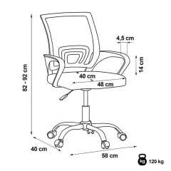 Kancelářská židle KA-L103 BLUE č.6 Kancelářská židle KA-L103 BLUE č.6