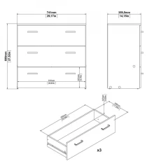 Komoda Sid-3S dub sonoma č.9 Komoda Sid-3S dub sonoma č.9