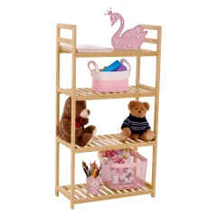 4-policový regál FIORE TYP 2 - přírodní bambus č.6 4-policový regál FIORE TYP 2 - přírodní bambus č.6