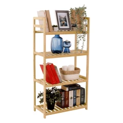 4-policový regál FIORE TYP 2 - přírodní bambus č.2 4-policový regál FIORE TYP 2 - přírodní bambus č.2