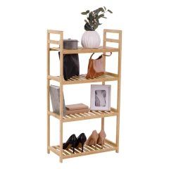 4-policový regál FIORE TYP 2 - přírodní bambus č.7 4-policový regál FIORE TYP 2 - přírodní bambus č.7