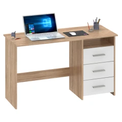 PC stůl LARISTOTE NEW - dub sonoma/bílá č.3
