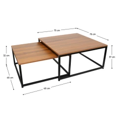 Set dvou stolků KASTLER NEW TYP 1- ořech/černá č.4