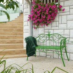 Zahradní lavička ETELIA, zelená č.4 Zahradní lavička ETELIA, zelená č.4