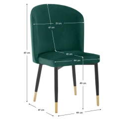 Jídelní židle UDAJA - zelená č.5