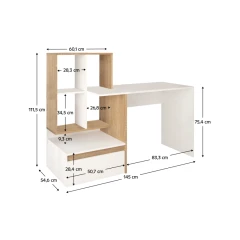 PC stůl EROSS NEW - bílá č.5