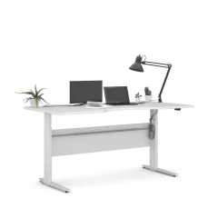 Výškově nastavitený psací stůl Office 474/448 bílá/bílá