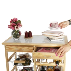 Servírovací stolek CAYMAN - přírodní č.8 Servírovací stolek CAYMAN - přírodní č.8