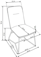 Jídelní židle K390 - krémová/zlatorůžová č.10