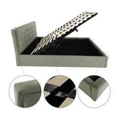 Postel ELSIE 160x200 cm - mentolová č.2 Postel ELSIE 160x200 cm - mentolová č.2