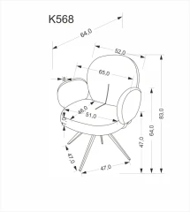 K568 krzesło cynamonowy (2p=2szt) K568 krzesło cynamonowy (2p=2szt)