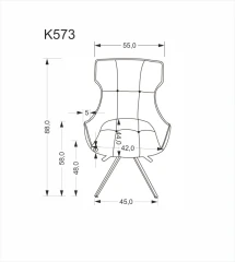 K573 krzesło popielaty (1p=2szt)