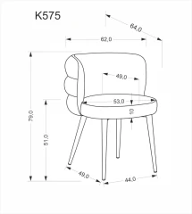 K575 krzesło popielaty (1p=2szt)