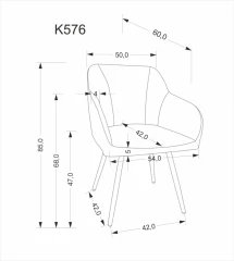 K576 krzesło beżowy (1p=2 szt)