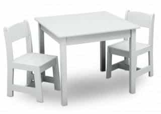 Dětský stůl s židlemi bílý